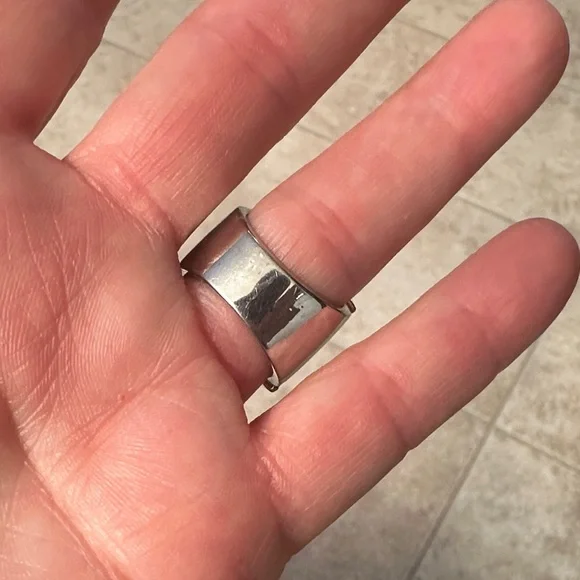 London Blue Topaz princess cut ring in 925 sterling silver. Size 7 - Picture 5 of 6